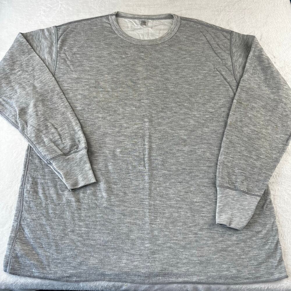 Morgan Performance 2 Layer Wool Blend Base Layer Long John Shirt Gray Men's 2XL